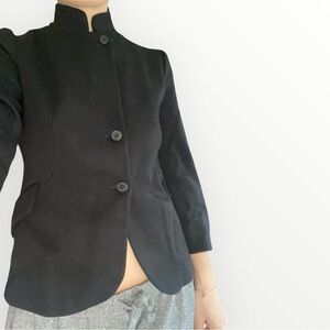 Jil Sander Navy Black 3/4 Sleeve Blazer Size IT 34/US XS